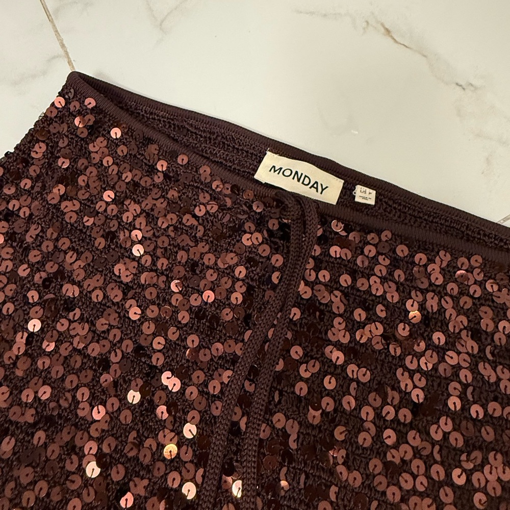 Monday swimwear CARTAGENA SKIRT - ESPRESSO SEQUIN - Picture 3 of 4